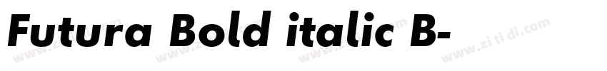 Futura Bold italic B字体转换
